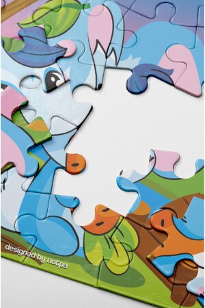 Notpa Lern- und Tutorial für Kinder, 24-teiliges buntes Holzpuzzle, niedliche Tiere, 4er-Set, 13 - 7