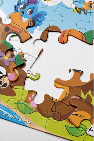 Notpa Lern- und Tutorial-Holzpuzzle, bunt, 4er-Set für Kinder - 9