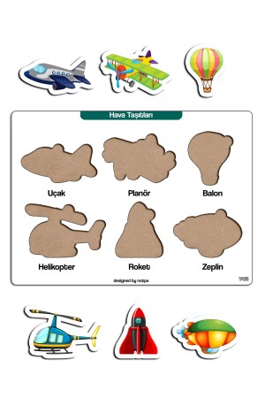 Notpa Lern- und Tutorial-Puzzle aus Holz, bunt, 4 Stück, für Kinder, 102 - 6