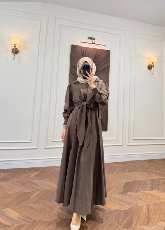 Notre Gömlekli Elbise - Kahve - Nuuwears
