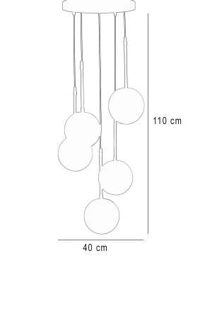 Nova 5-teiliger Luxus-Hängelampen-Kronleuchter mit chromschwarzem Metallgehäuse und Rauchglas-Design - 7