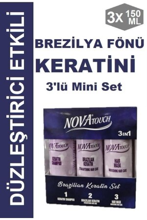 Nova Brasilianisches Blow Dry Keratin Mini 3er Set 3x150 ml - 1