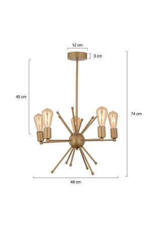 Novak 5-Lite Antiker moderner Korridor-Küchen-Wohnzimmer-Retro-Kronleuchter 3534-05-FR - 4