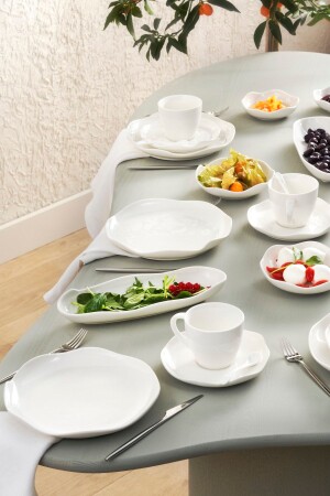 Novem Porzellan 32-teiliges Frühstücks-/Servierset für 6 Personen 153. 03. 08. 4506 - Karaca