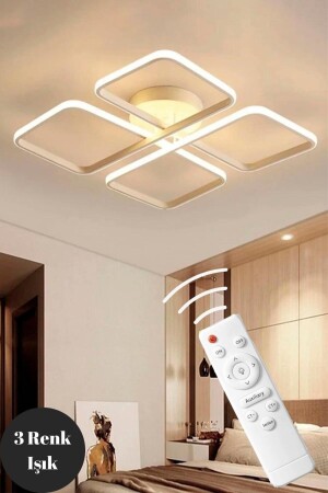 Novem White Plafone Controlled Ultra Super 3 Color Light LED Kronleuchter novem-b-k-01 - 4