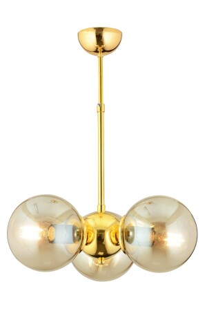 Novento 3Lü Gold Bal Camlı Modern Sarkıt Mutfak Salon Avize 3824-03-GD - 4