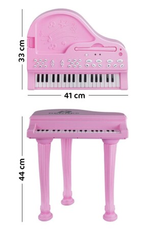 NP-1000PK Akustik Görünümlü 37 Tuşlu Dijital Elektronik Çocuk Piyanosu Pembe - 5