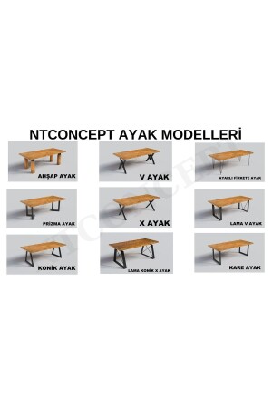 Ntconcept Doğal Ahşap Yemek Masası - (Uzunluk 250cm-Derinlik 100cm-Yükseklik 76cm) TYCX8YYTHN169201004754789 - 7