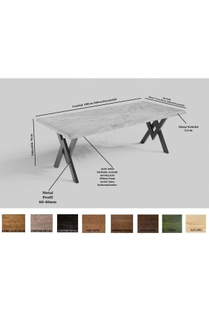 Ntconcept Esstisch aus Naturholz – (Länge 250 cm, Tiefe 100 cm, Höhe 76 cm) TYCX8YYTHN169201004754789 - 5