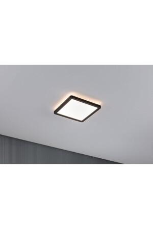 Null bis zur Decke, 24 W, schwarzes Gehäuse, Tageslicht, moderner LED-Kronleuchter, Badezimmer, Balkon, Büro, WC, dekorative Beleuchtung, quadratisch, schwarzes Tageslicht - 1