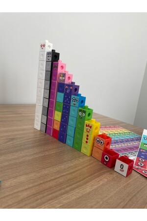 Numberblocks 100 Parça Geçmeli Matematik Küpleri - Snapcubes - 0-10 Stickers gazinumberblocksset - 4