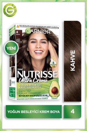 Nutrisse Intensive Nourishing Permanent Cream Hair Dye 4 Brown - 1