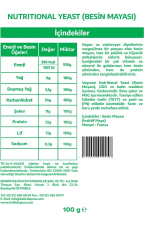 Nutritional Yeast (BESİN MAYASI) 3 X 100 gr t12389 - 4