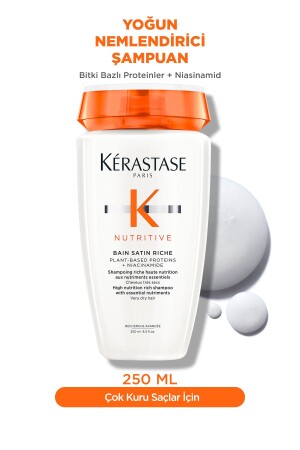 Nutritive Bain Satin Riche Yoğun Nemlendirici Şampuan 250 ml - 2