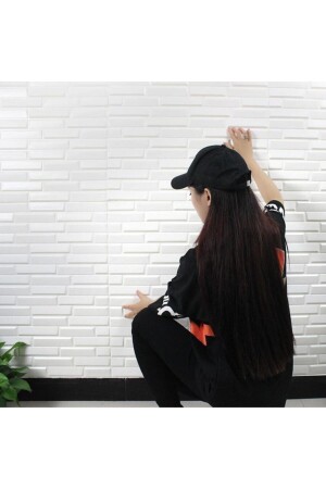 Nw55 Beyaz Opak Kendinden Yapışkanlı Duvar Paneli 3d Duvar Kağıdı - Renkli Duvarlar