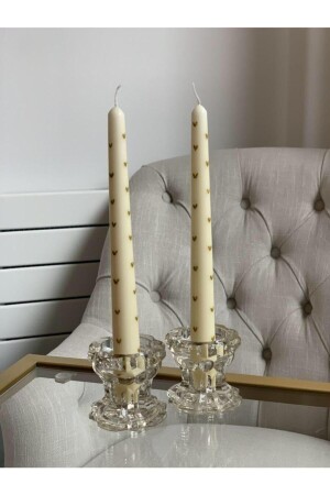 شمعة شمعة من قلوب من ورقة ذهبية واحدة - Nymphis