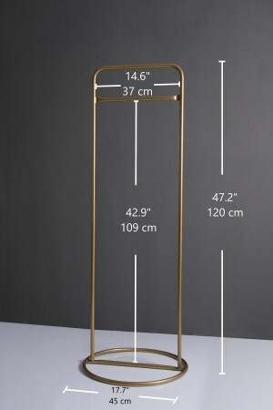 Oba Kleiderbügel aus Metall, goldfarben, Kleiderbügel, Kleiderbügel mit Fuß, Kleiderbügel, FecGoldOba, 45 cm - 8