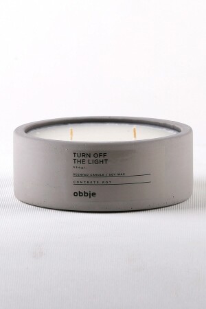 شمعة كوكاو و كريم - شمعة ديكورية مع وعاء خرساني - Obbje