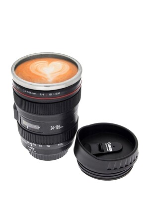 Objektif Görünümlü Lens Çelik Kupa Kahve + Çay Termosu kahvefncanitermos - 5
