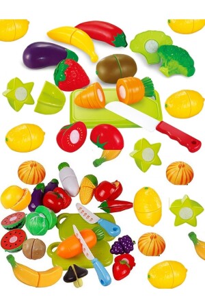 Obst, Gemüse, halbiert, 25 Stück, sortiert, Kiwi, Wassermelone, Zitrone, Mais, Pfeffer, Erdbeere, Banane 2626225 - 2