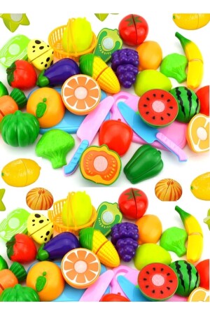 Obst, Gemüse, halbiert, 25 Stück, sortiert, Kiwi, Wassermelone, Zitrone, Mais, Pfeffer, Erdbeere, Banane 2626225 - 4