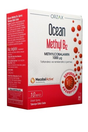 Ocean Methyl B12 1000 Mg 10 Ml Dilaltı Sprey - 66 Doz - Ocean