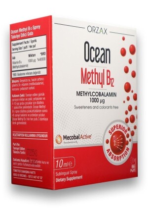 Ocean Methyl B12 1000 Mg 10 Ml Dilaltı Sprey / 66 Doz - 3