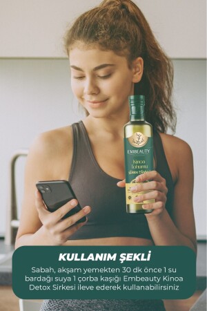 Ödem Atmaya Yardımcı Doğal Kinoa Tohumu Detox Sirkesi 250ml - 3