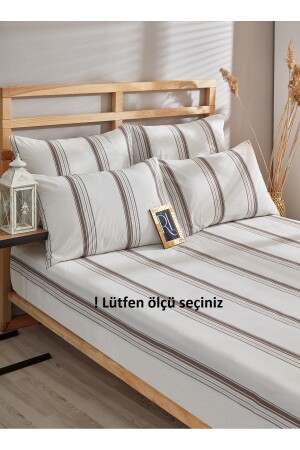 Odun Kahvesi Lastikli Çarşaf Yastık Kılıfı Pamuklu Tek Kişilik - Çift Kişilik - Battal İpliğeboyalılastikli - Ricco Lifes