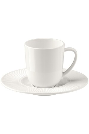 Ofantlıgt 7 Cl Feldspar Porzellan Weiß Espresso Kaffeetasse und Untertasse Set 1180338554 - 4