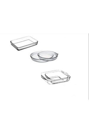 Ofenblech – 5-teiliges Pyrex-Set Fma02253 Fma04596 Fma03121 322 Borcam-T - 1