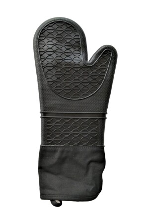 Ofenhandschuh Silikon Professioneller feuerfester Ofenhandschuh – Schwarz df226 - 2