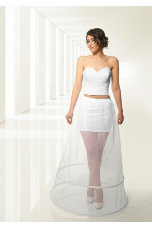 Off-White 2-Strang-Abendkleid für Damen Tarlatan 1003-2 - 1