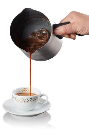 OK0012-K/OK0018-K Okka Rich Spin M Türkische Kaffeemaschine mit Kaffeekanne aus Stahl und Milch – Chrom - 8