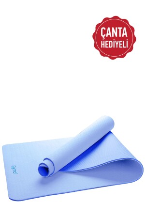 Ökologische 6 mm TPE Yogamatte Pilatesmatte Hellblau PRA-4590500-2513 - 1