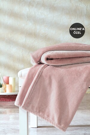 Olenna Wellsoft TV-Decke 140 x 190 cm – Puder - Yataş