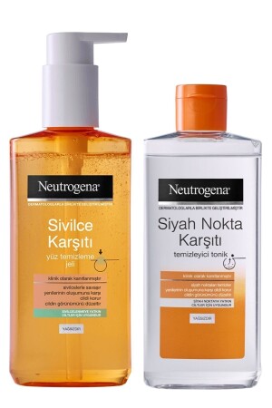 Ölfreies Anti-Akne-Gesichtsreinigungsgel 200 ml und sichtbar klare Entfernung von Mitessern. Tonikum 200ml NTR845 - 3