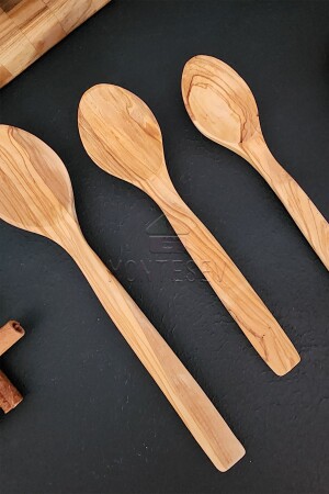 Olivenholz Holzlöffel Spachtel Set (Olivenholz) Holzlöffel ZYT05 - 6