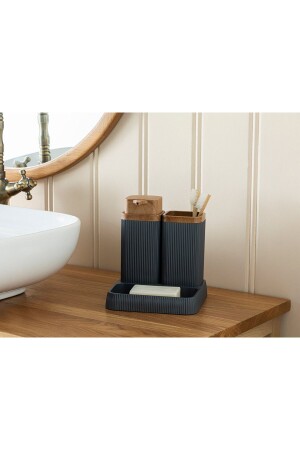 Olivia 3'lü Banyo Seti Antrasit - English Home