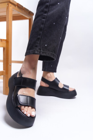 Olnesari Kadın Sandalet 0012804 Siyah Cilt - 3