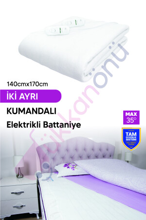 Omak Elektrikli Iki Ayrı Kumandalı Battaniye 140x170 Cm. (2 YIL GARANTİLİ) RH-117 - 3