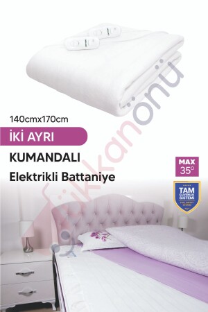 Omak Elektrikli Iki Ayrı Kumandalı Battaniye 140x170 Cm. (2 YIL GARANTİLİ) RH-117 - 2