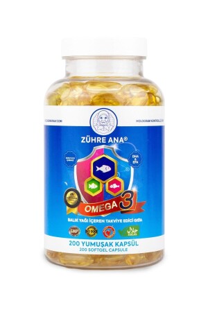 Omega 3 Balık Yağı - 200 Kapsül (1300 Mg) - Zühre Ana