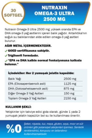 Omega 3 Ultra 2500 mg 30 Weichkapseln – EPA DHA GOED - 4