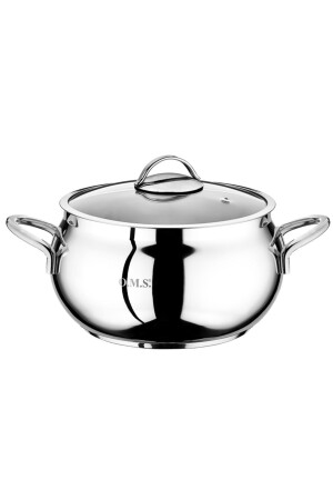 Oms 2031 22*13 cm / 5,0 Lt. Steel Single Pot Plain 2031 Nr. 22 - 3