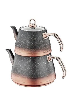 Oms 8200 (xl) Aile Boy - 1,8 Lt. - 3,75 Lt. Granit Çaydanlık Bakır 8200xlbakır - OMS PASLANMAZ