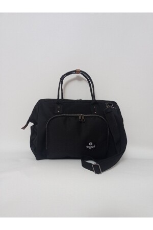 Omuz Askılı Anne Bebek Bakım Kol Çantası Siyah Fermuarlı - Beautiful Bag