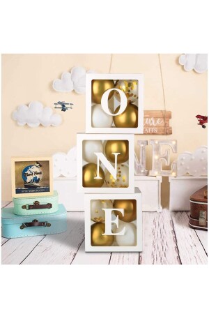 One Yazılı Şeffaf Kutu Harf Beyaz 25 Cm - Bidolumutluluk