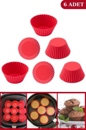 Onikiden Airfryer Pişirme Kabı Ve 6’lı Kek Muffin Kalıbı Set- Hava Fritözleriyle Uyumlu SL33-SL65 - 4