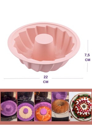 MNZ-Onikiden Airfryer كعك مقاوم للنيران 22 سم ، متوافق مع كعك الهواء - Sl14 SL14-K-K-P - Silicolife